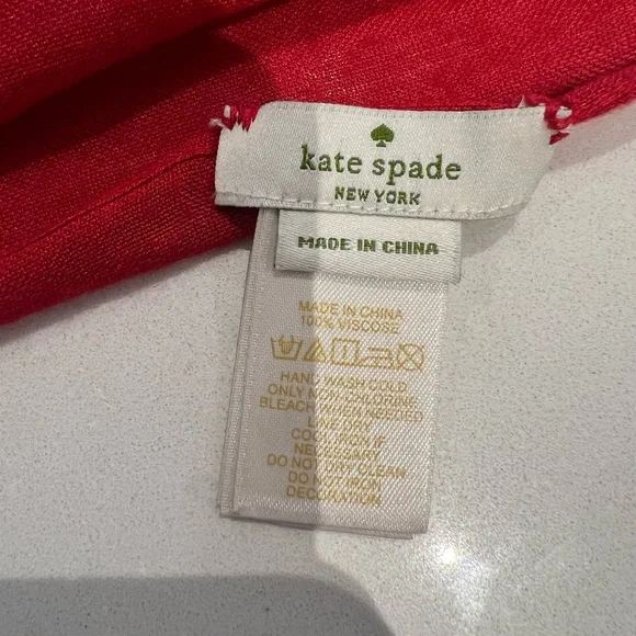 Kate Spade Rose Deco oblong viscose Scarf - Picture 3 of 3
